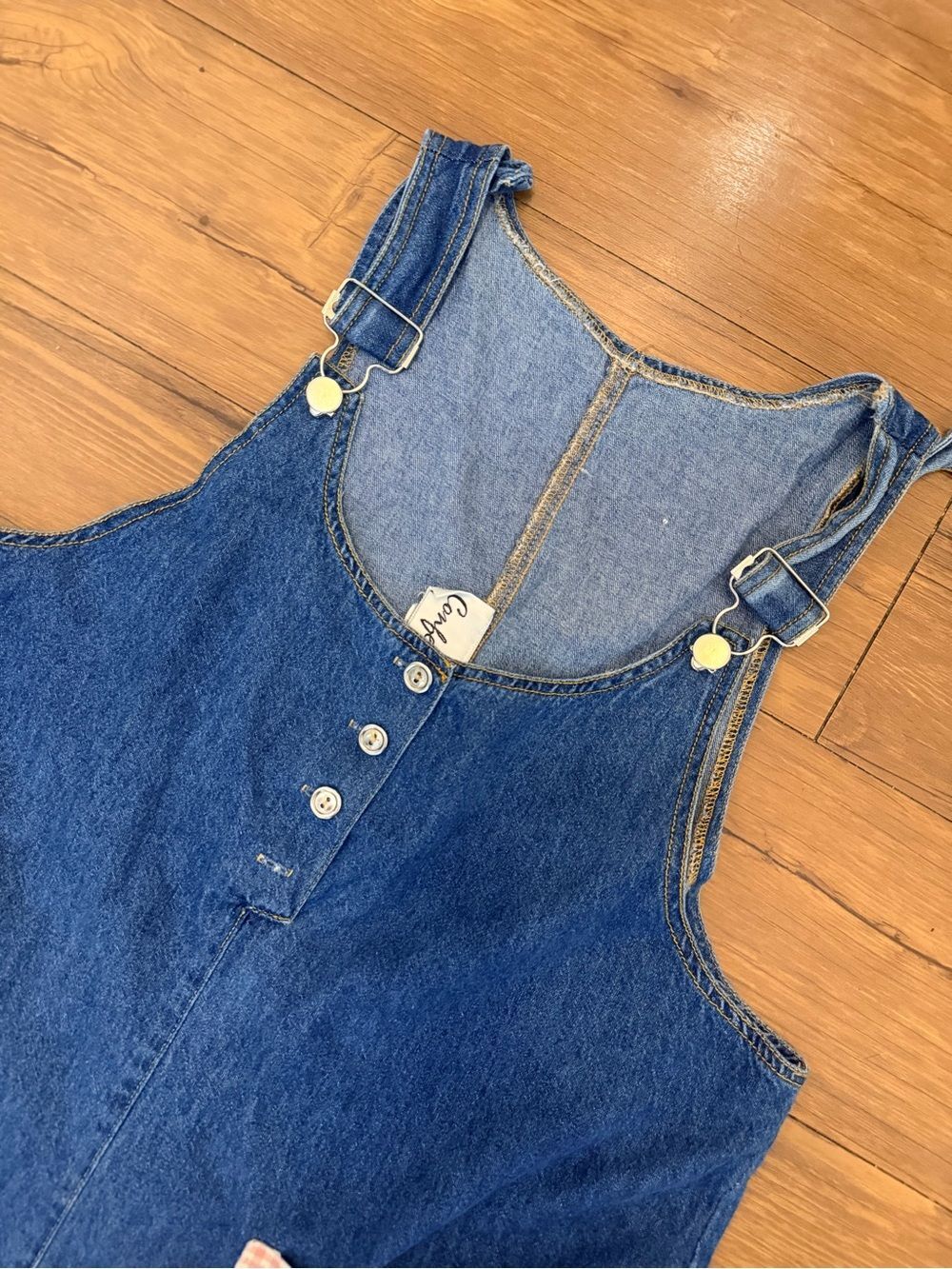 Vintage Sunflower Denim Overall Romper Large Cottagecore Spring Fall